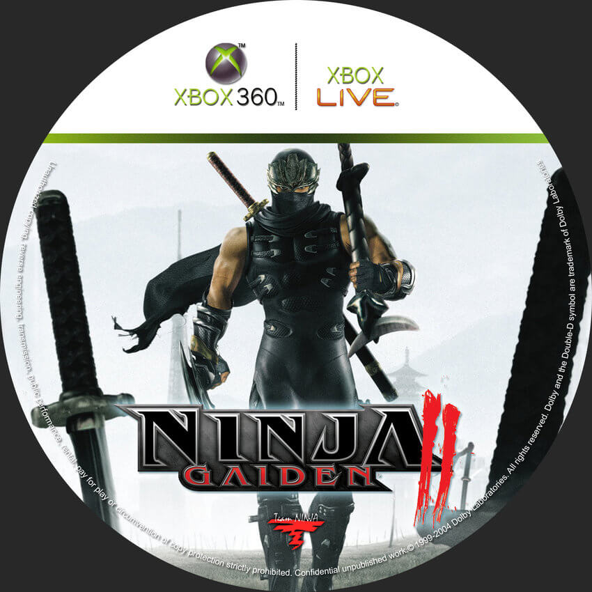 ninja gaiden 2 disk cover